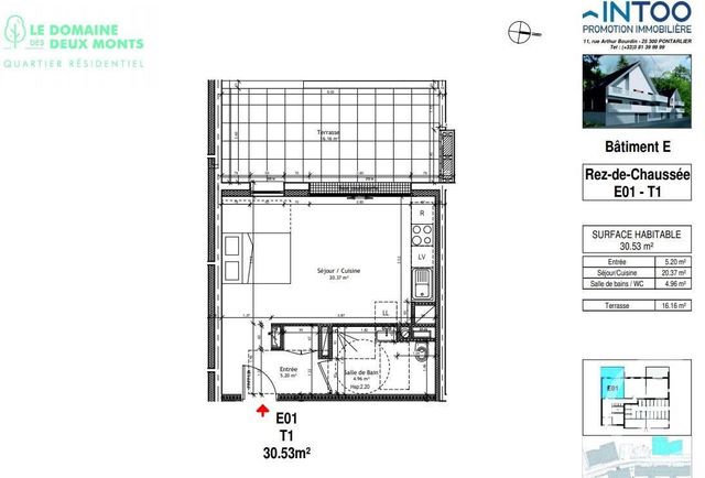 Appartement F1 à louer - 1 pièce - 30.53 m2 - JOUGNE - 25 - FRANCHE-COMTE - Century 21 Avenir Immobilier