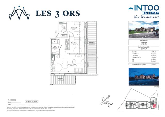 Afficher la photo en grand Appartement F3 à vendre - 3 pièces - 60.7 m2 - METABIEF - 25 - FRANCHE-COMTE - Century 21 Avenir Immobilier